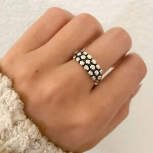 925 Sterling Silver Bead Ring Minimalist Ring Dainty Ring Stacakble Ring Band